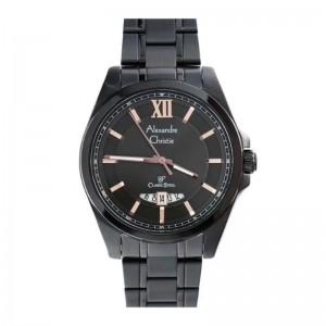 Alexandre Christie AC 8659 Full Black Rosegod Man Steel MDBIPBARG